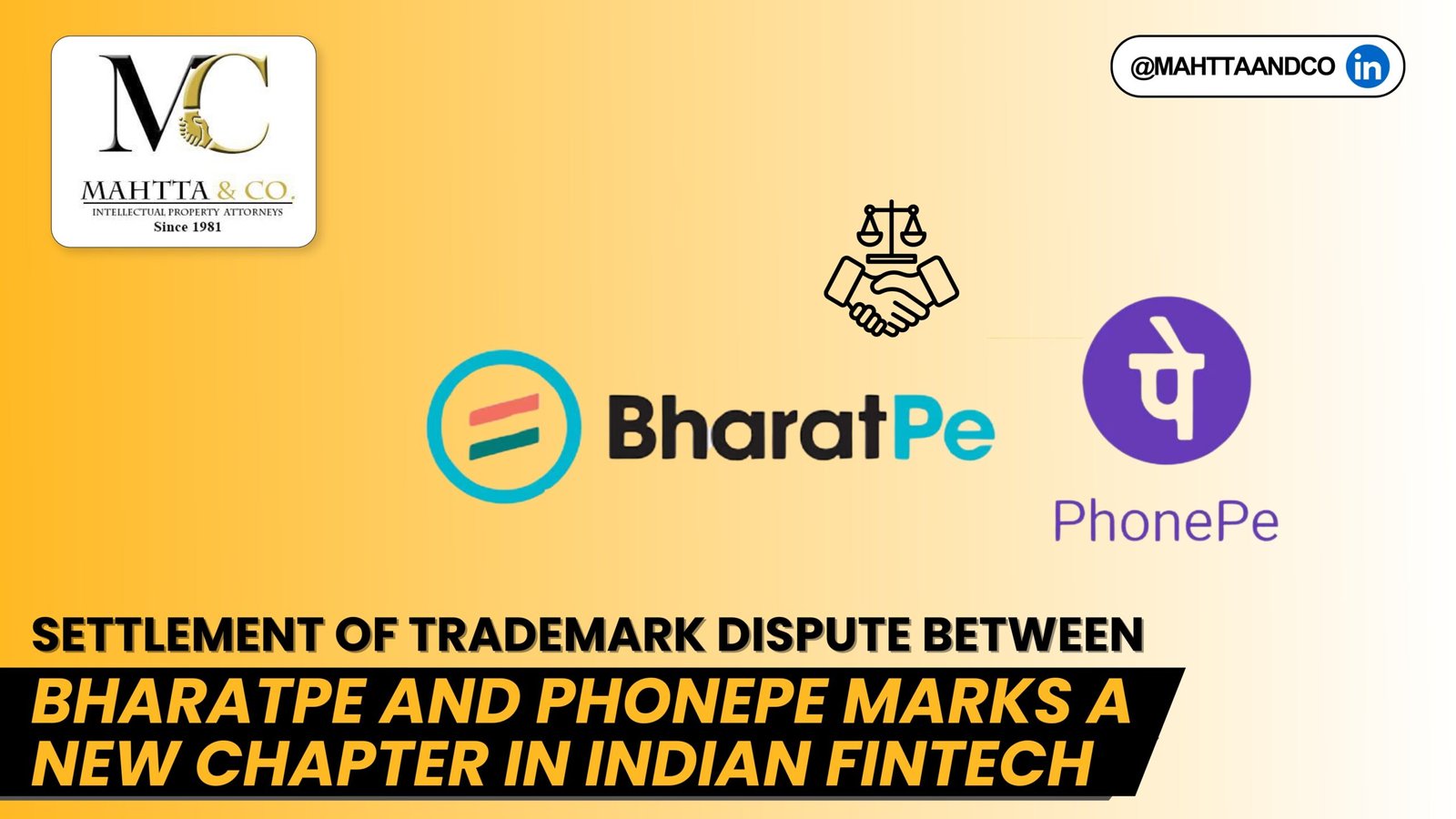 Read more about the article Settlement of Trademark Dispute Between BharatPe and PhonePe Marks a New Chapter in Indian Fintech